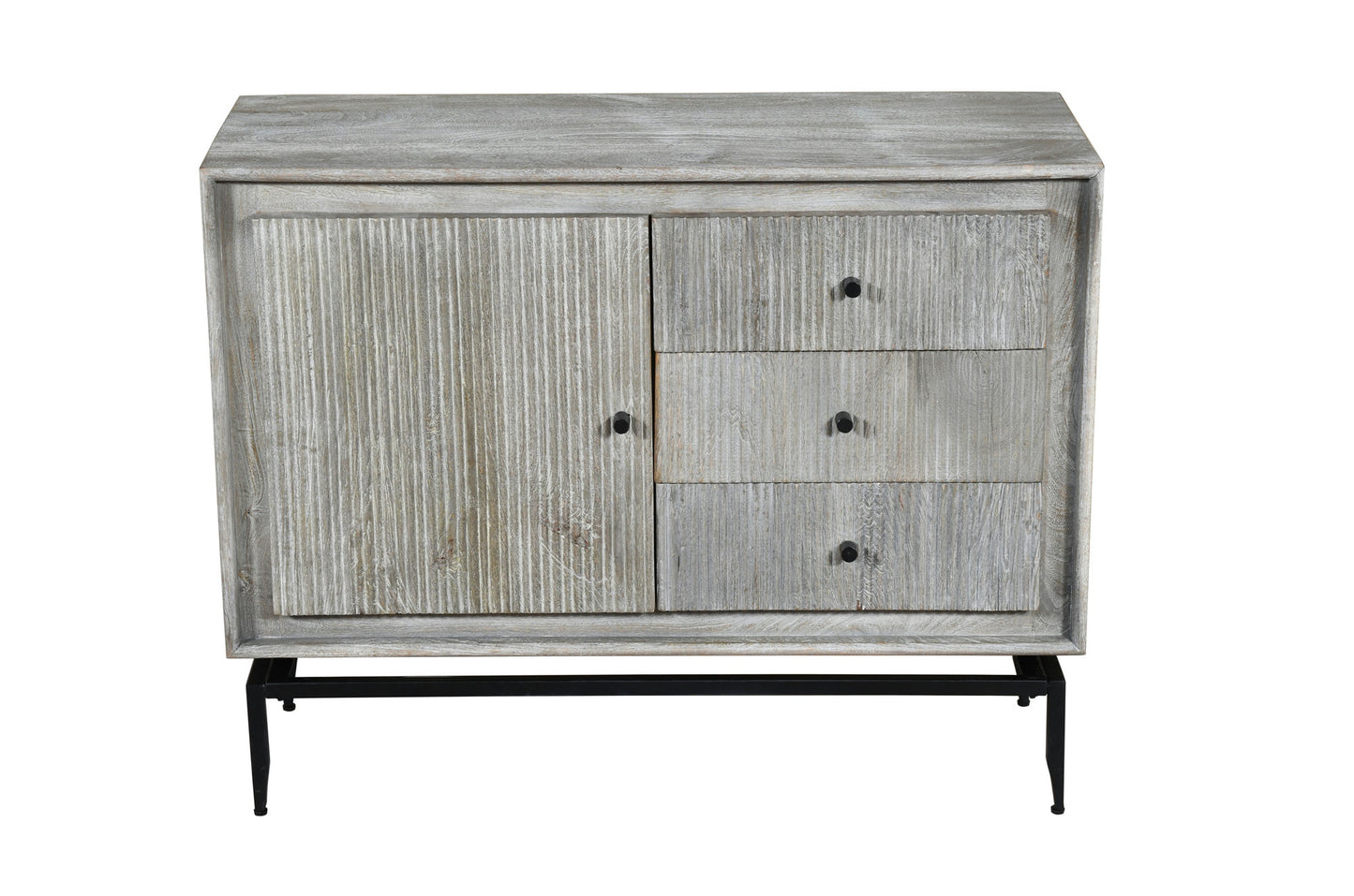 Camilo 3 Drawer Wood Gray Accent Cabinet