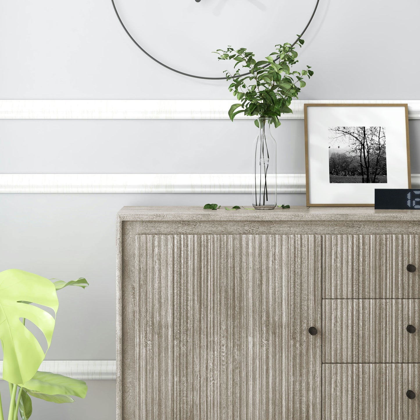 Camilo 3 Drawer Wood Gray Accent Cabinet