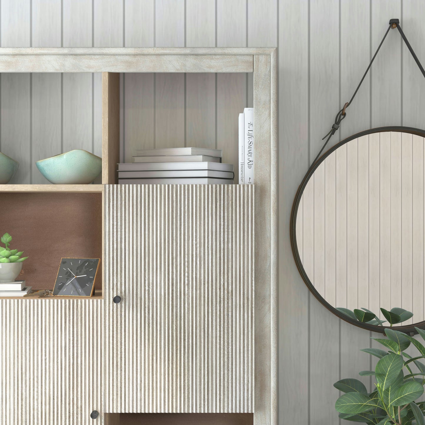 Camilo 72" High 2 Door Gray Accent Cabinet
