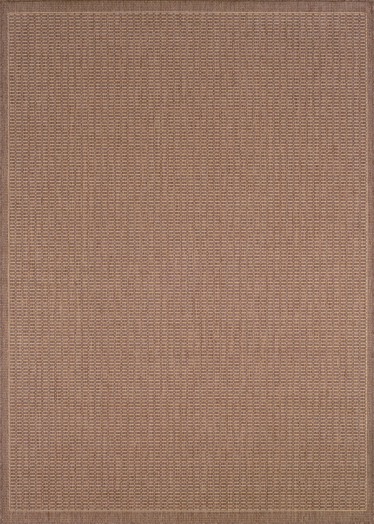 Couristan Recife Saddlestitch Cocoa-Natural Runner Rug 2'3" x 7'10"