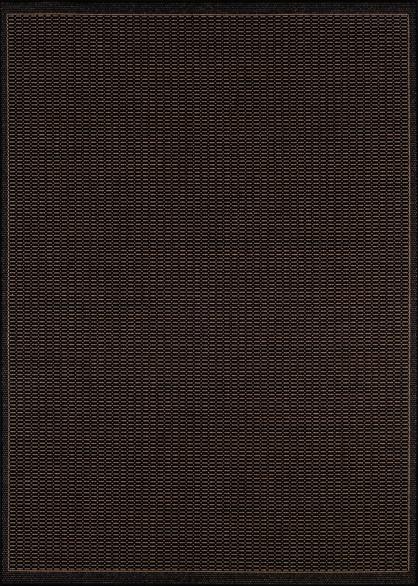 Couristan Recife Saddlestitch Black-Cocoa Square Rug 7'6" x 7'6"