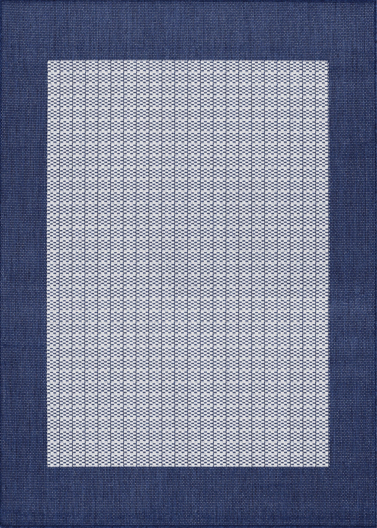 Couristan Recife Checkered Field Ivory-Indigo Rug 5'10" x 9'2"