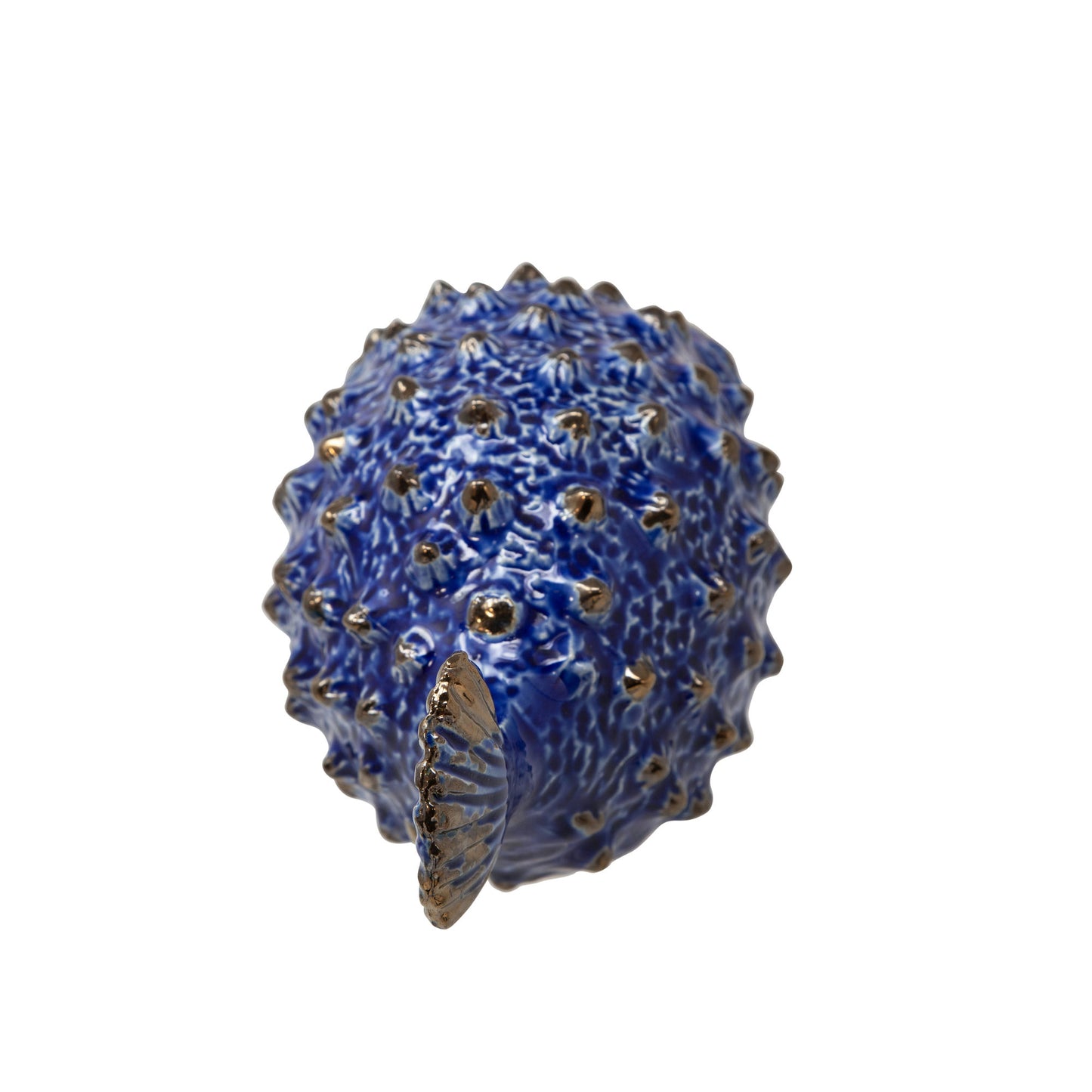 Blue Ceramic Puffer Fish 8"