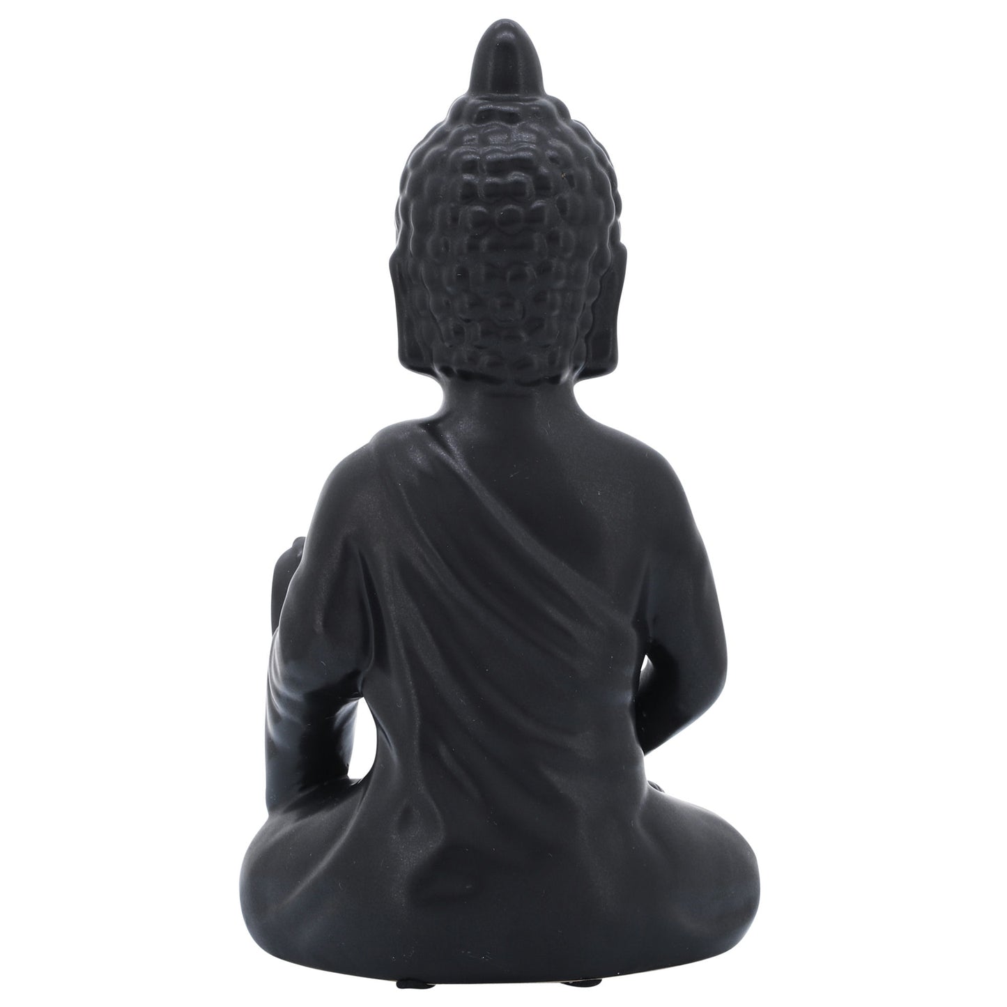 Black Ceramic Seated Buddha