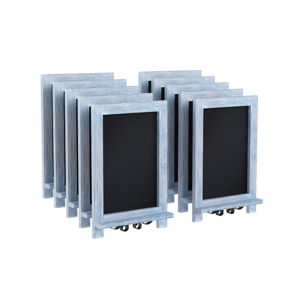 10PK Rustic Blue Chalkboards