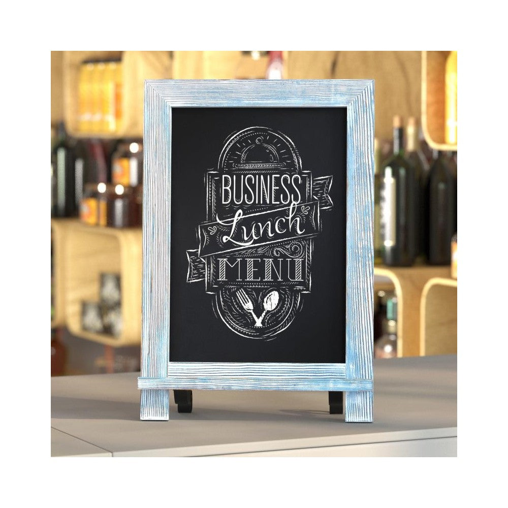 10PK Rustic Blue Chalkboards
