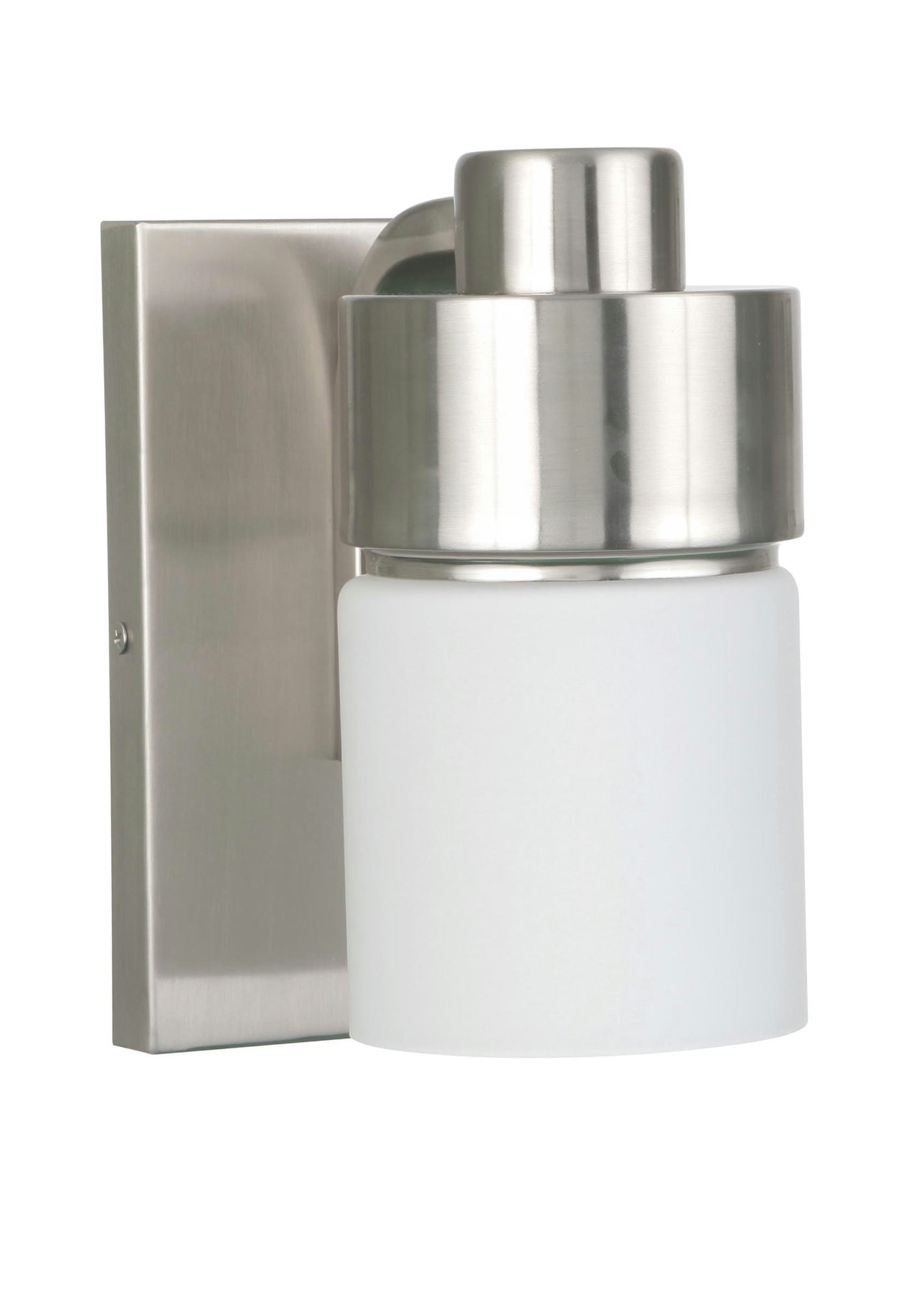 District 1 Light Wall Sconce in Brushed Polished Nickel