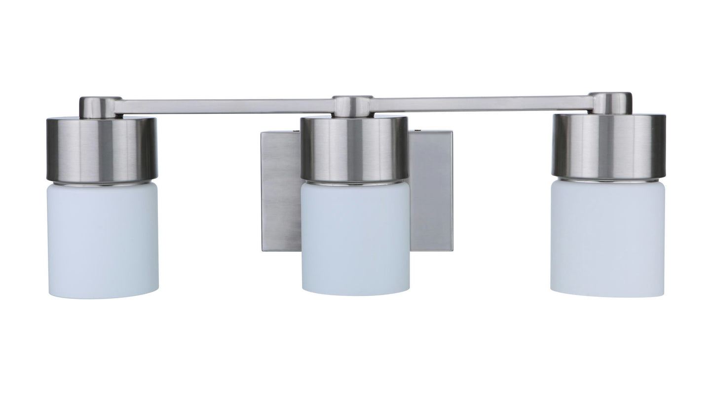 District 3 Light Vanity in Brushed Polished Nickel
