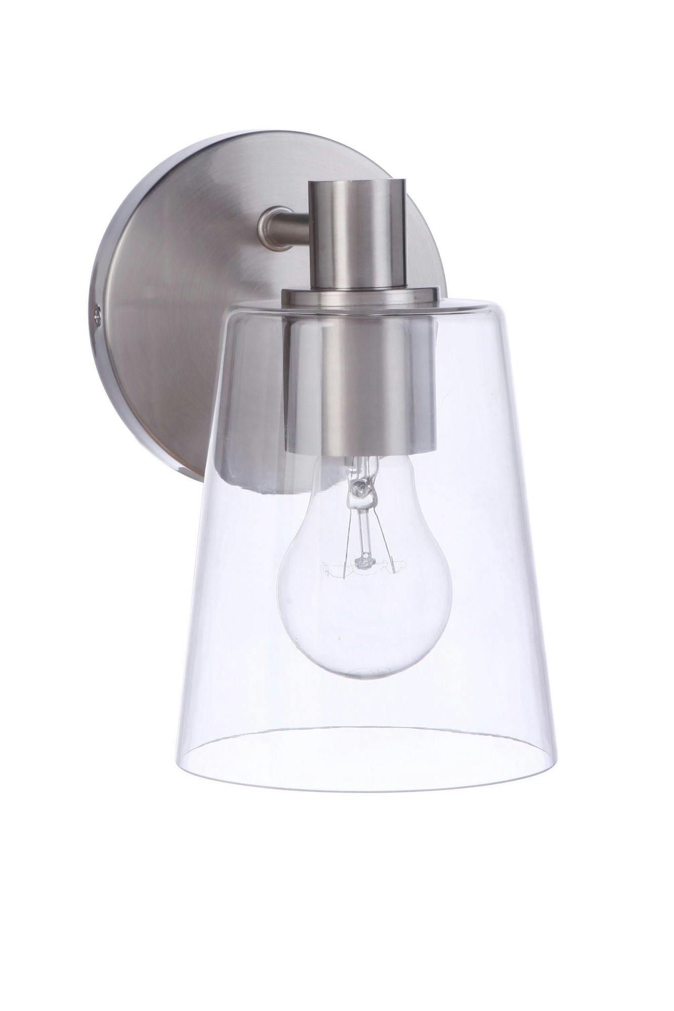 Emilio 1 Light Sconce in Brushed Polished Nickel
