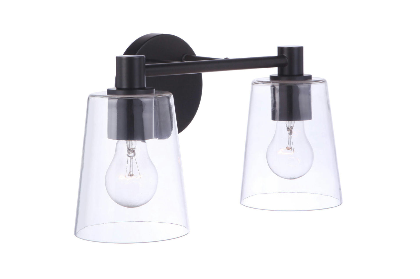 Emilio 2 Light Vanity in Flat Black