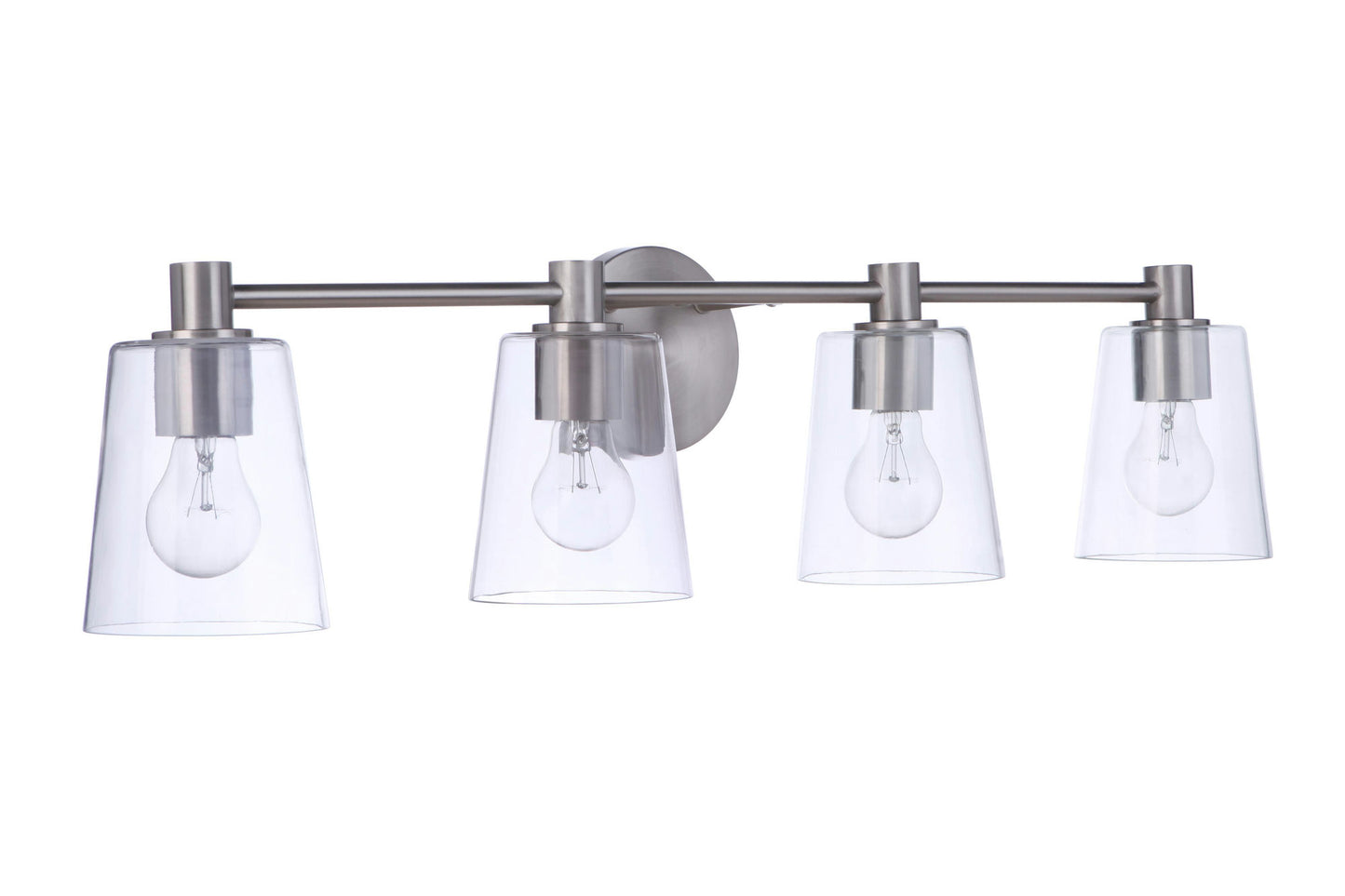 Emilio 4 Light Vanity in Brushed Polished Nickel