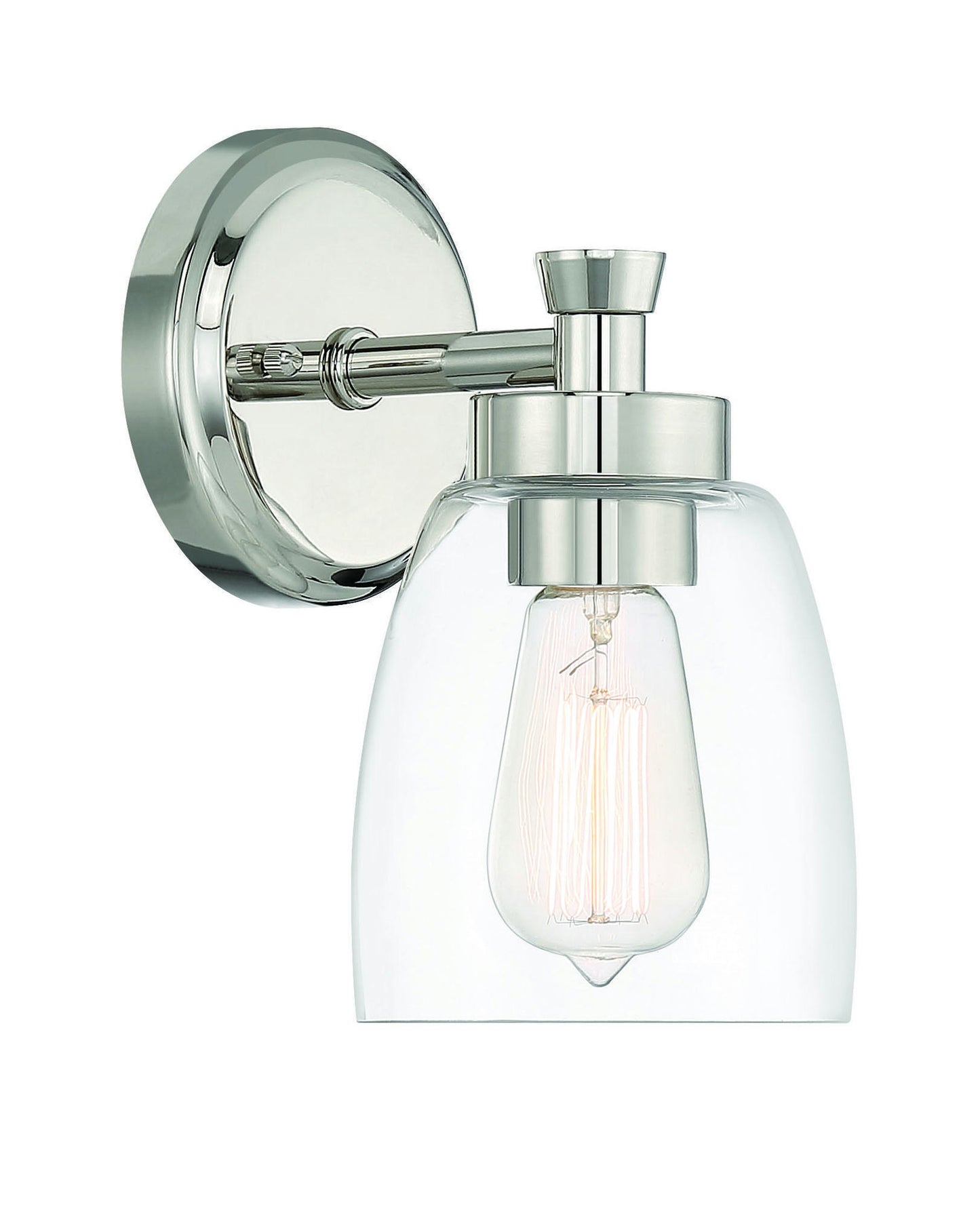 Henning 1 Light Sconce Clear Glass, - PLN