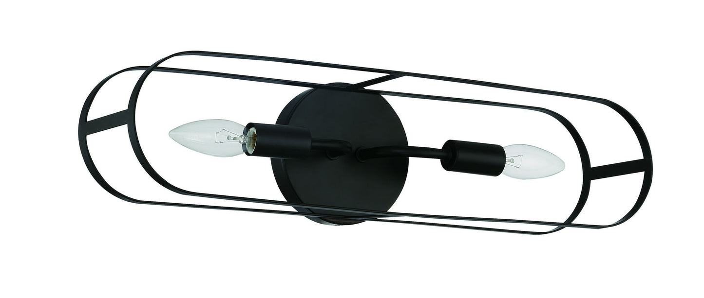 Mindful 2 Light Linear Sconce - FB , Damp rated