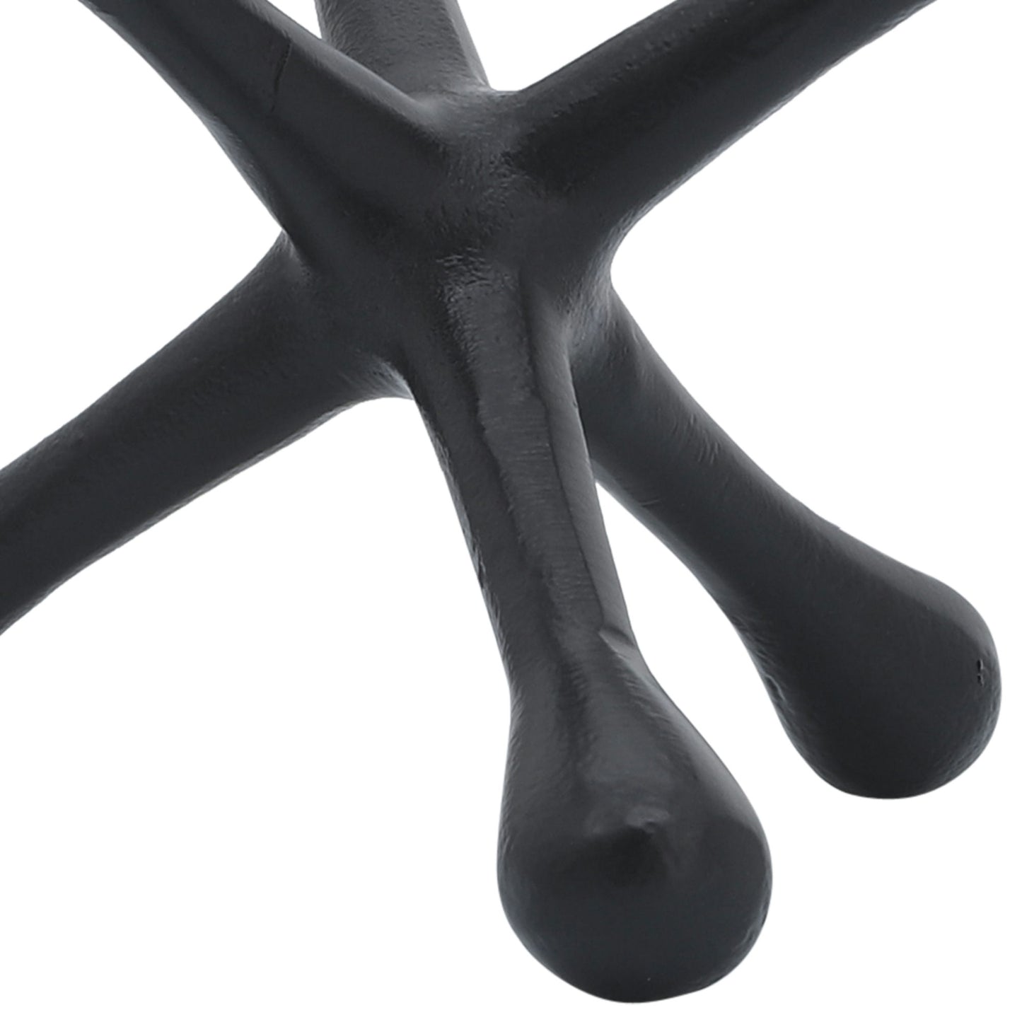 Black Metal Jacks Sculpture, 8"