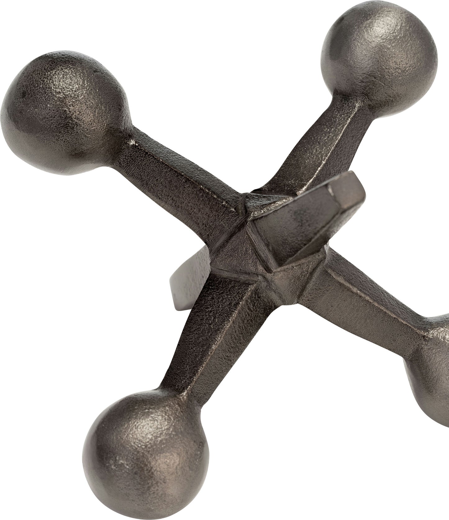 Gun Metal Jacks Decor, 5"