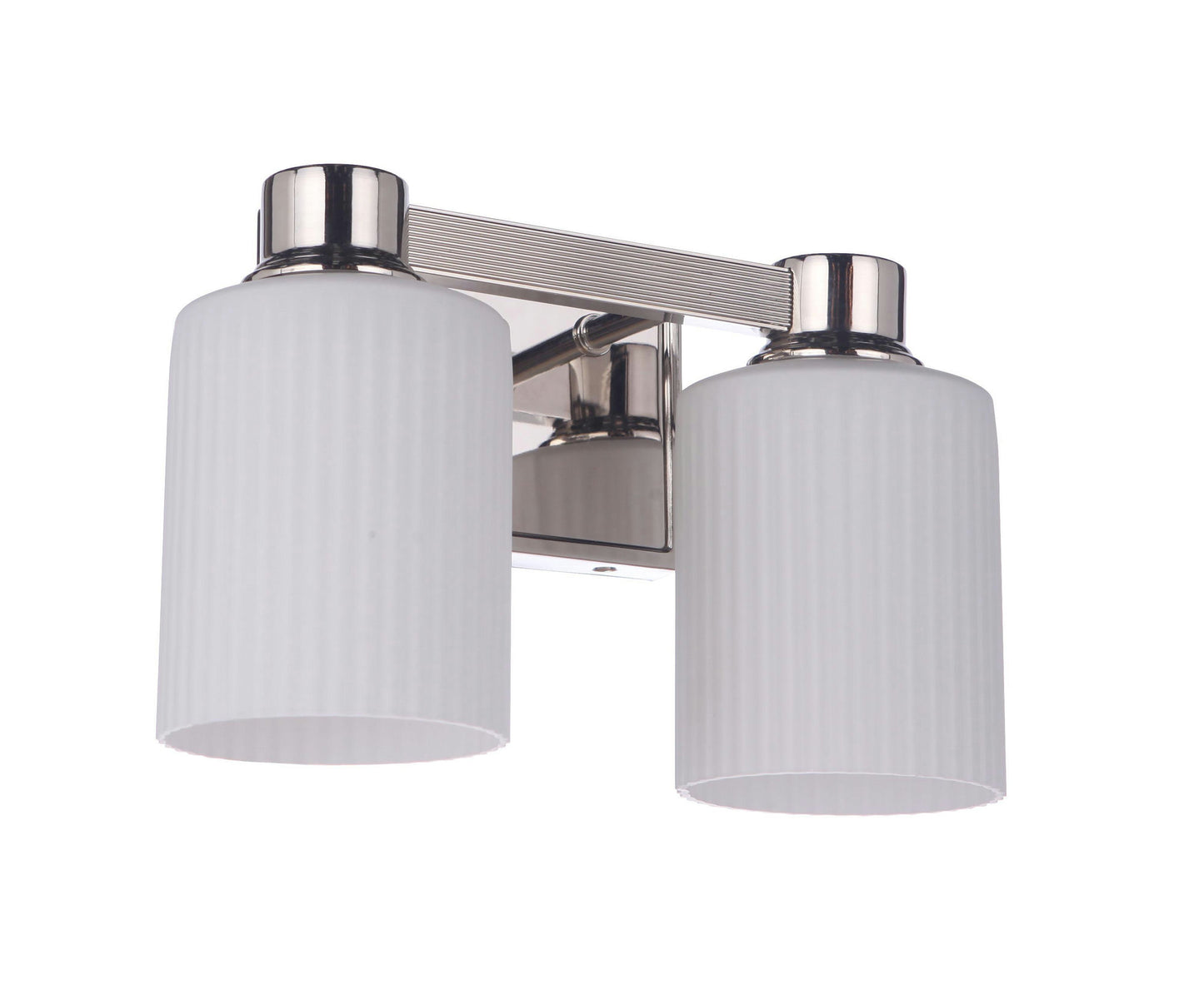 Bretton 2 Light Vanity, Polished Nickel