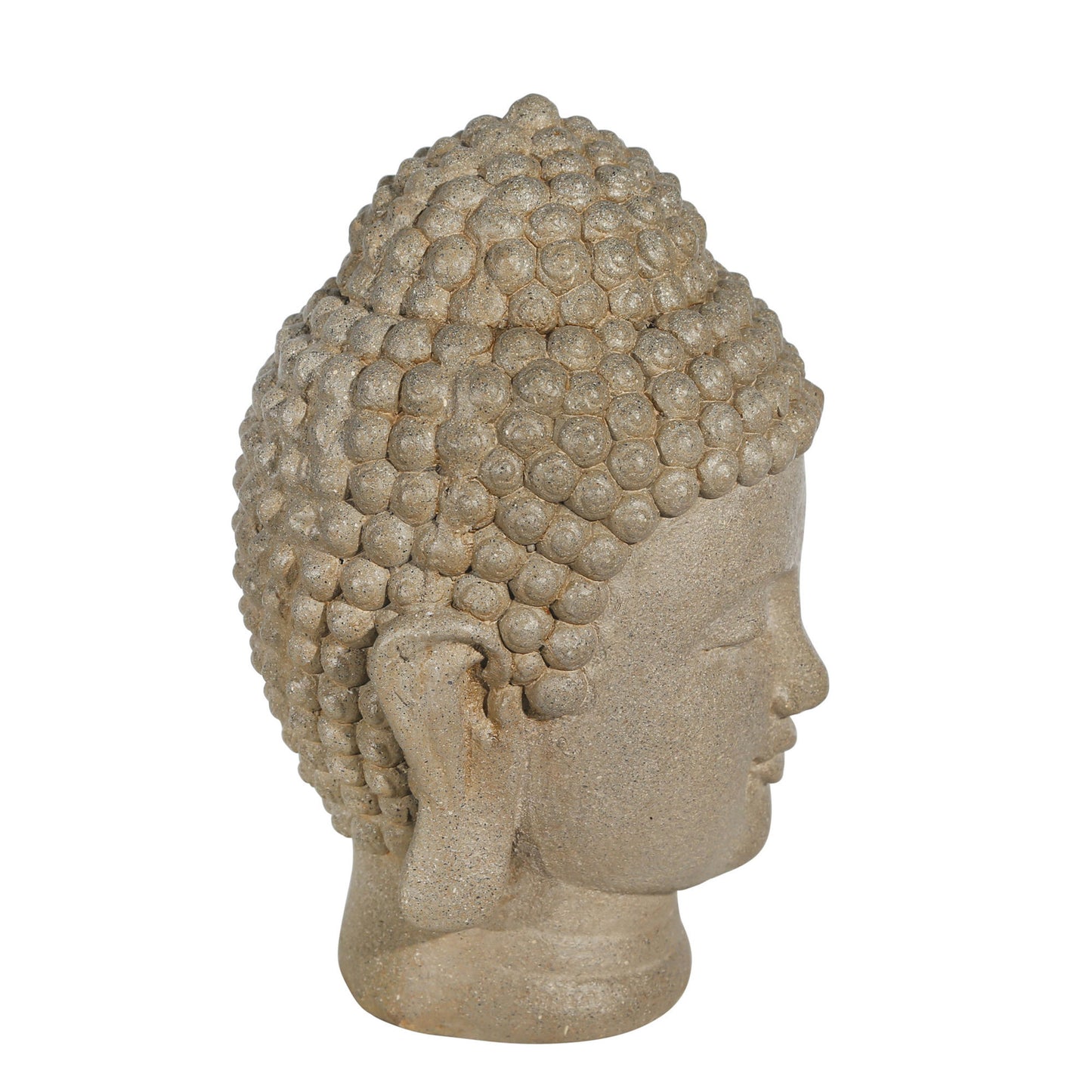 Resin 11.5" Buddha Head, Stone