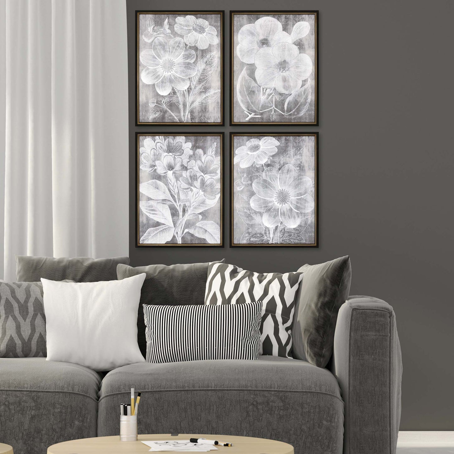 Paragon Chalky Floral S/4
