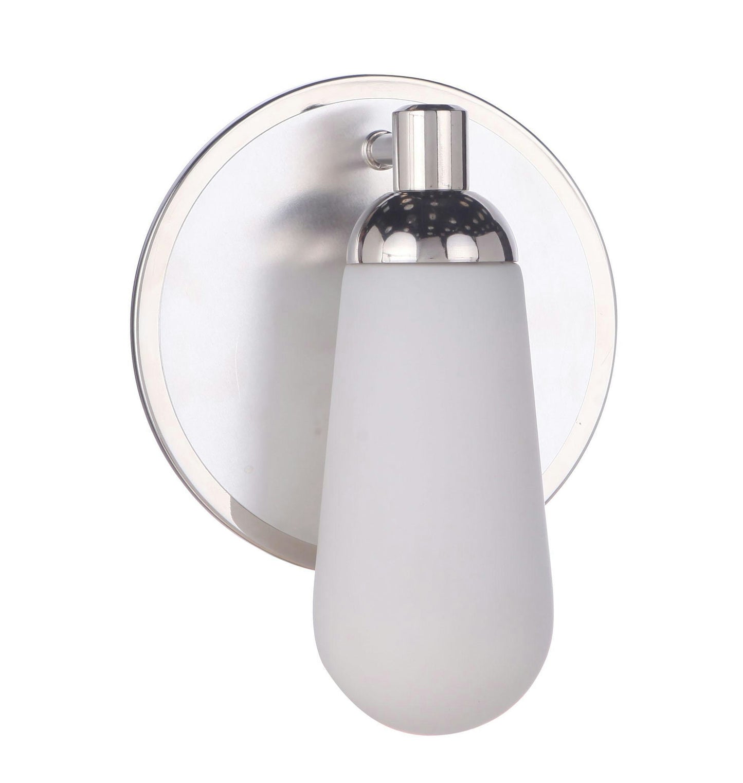 Riggs 1 Light Wall Sconce, Brushed Polished Nickel / Polished Nickel, Damp Rated