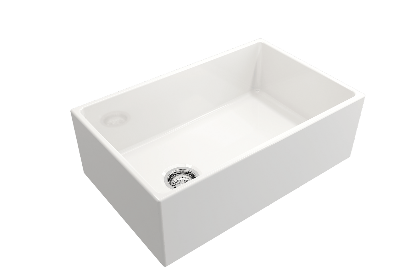 Contempo Apron Front Fireclay 30" Single Bowl Kitchen Sink in White