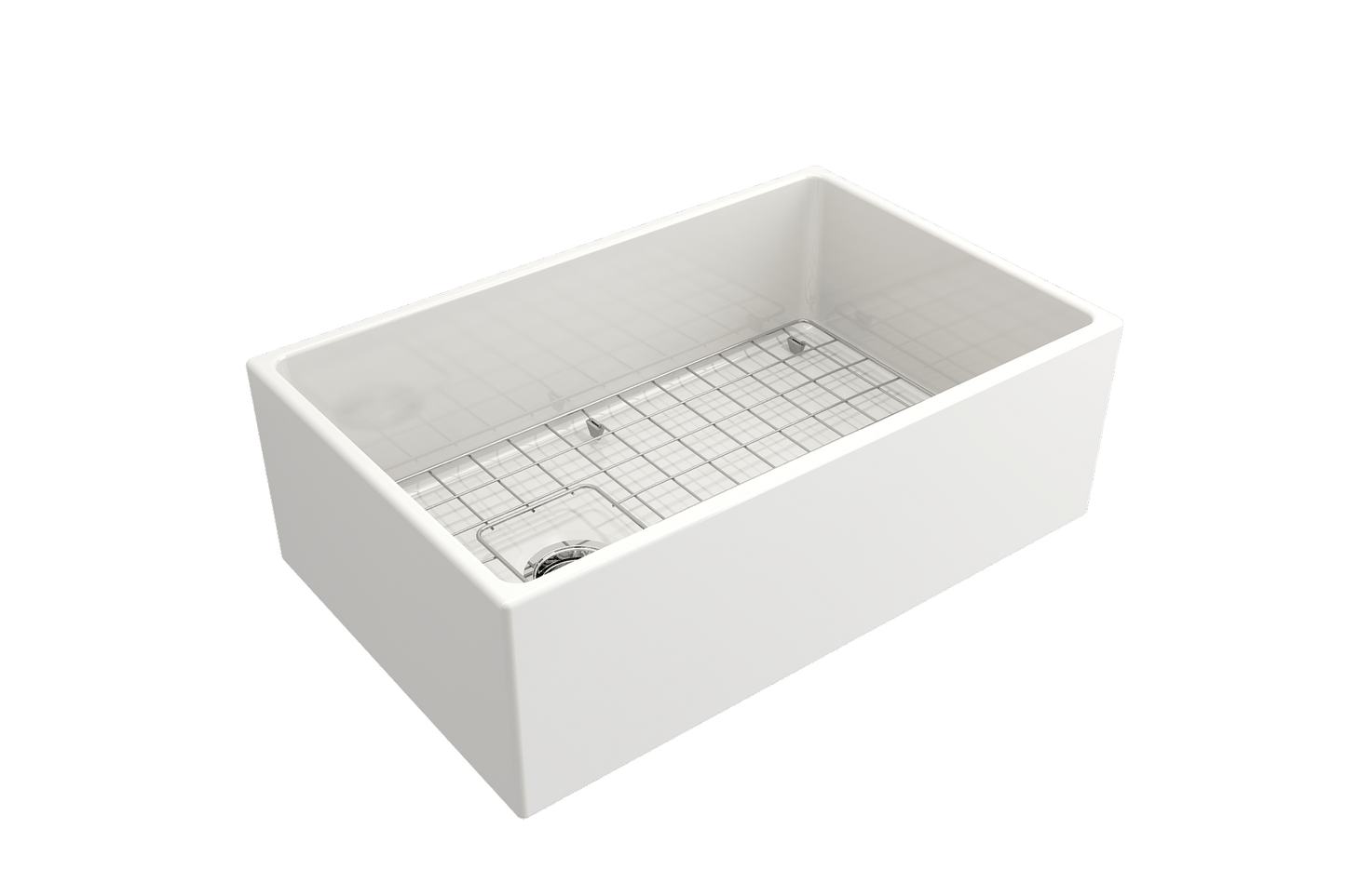 Contempo Apron Front Fireclay 30" Single Bowl Kitchen Sink in White