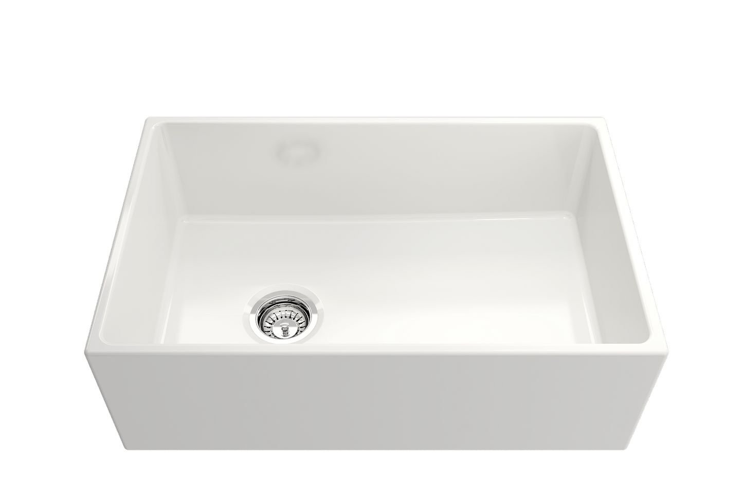 Contempo Apron Front Fireclay 30" Single Bowl Kitchen Sink in White