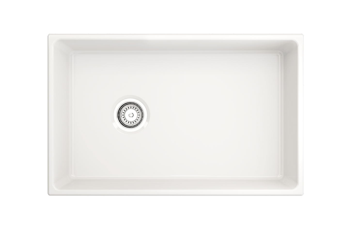 Contempo Apron Front Fireclay 30" Single Bowl Kitchen Sink in White