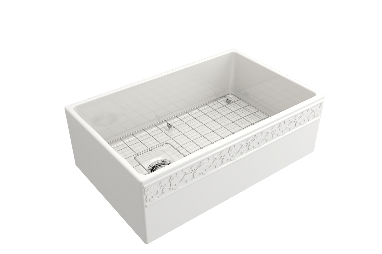 Vigneto Apron Front Fireclay 30" Single Bowl Kitchen Sink in White
