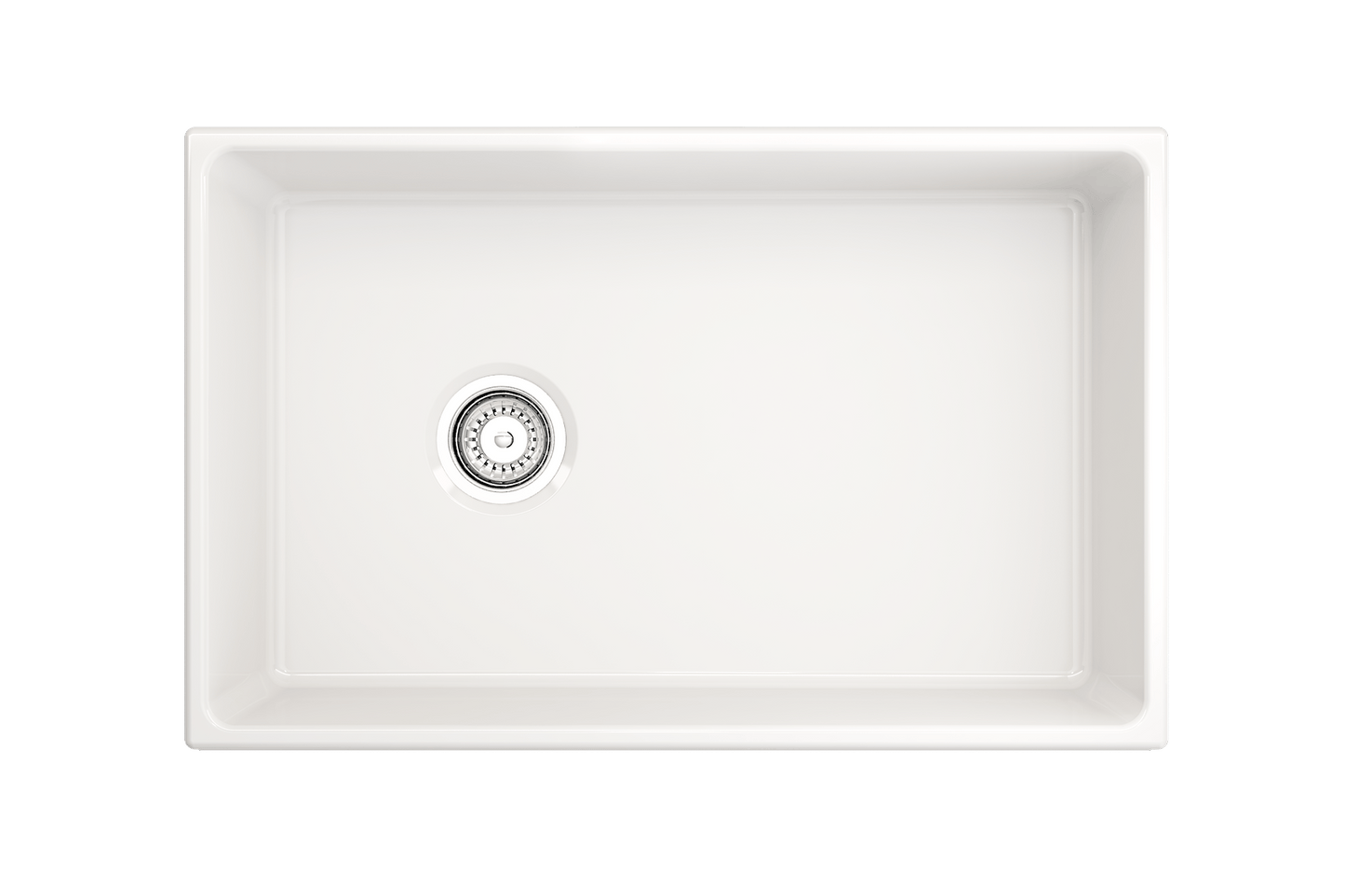 Vigneto Apron Front Fireclay 30" Single Bowl Kitchen Sink in White