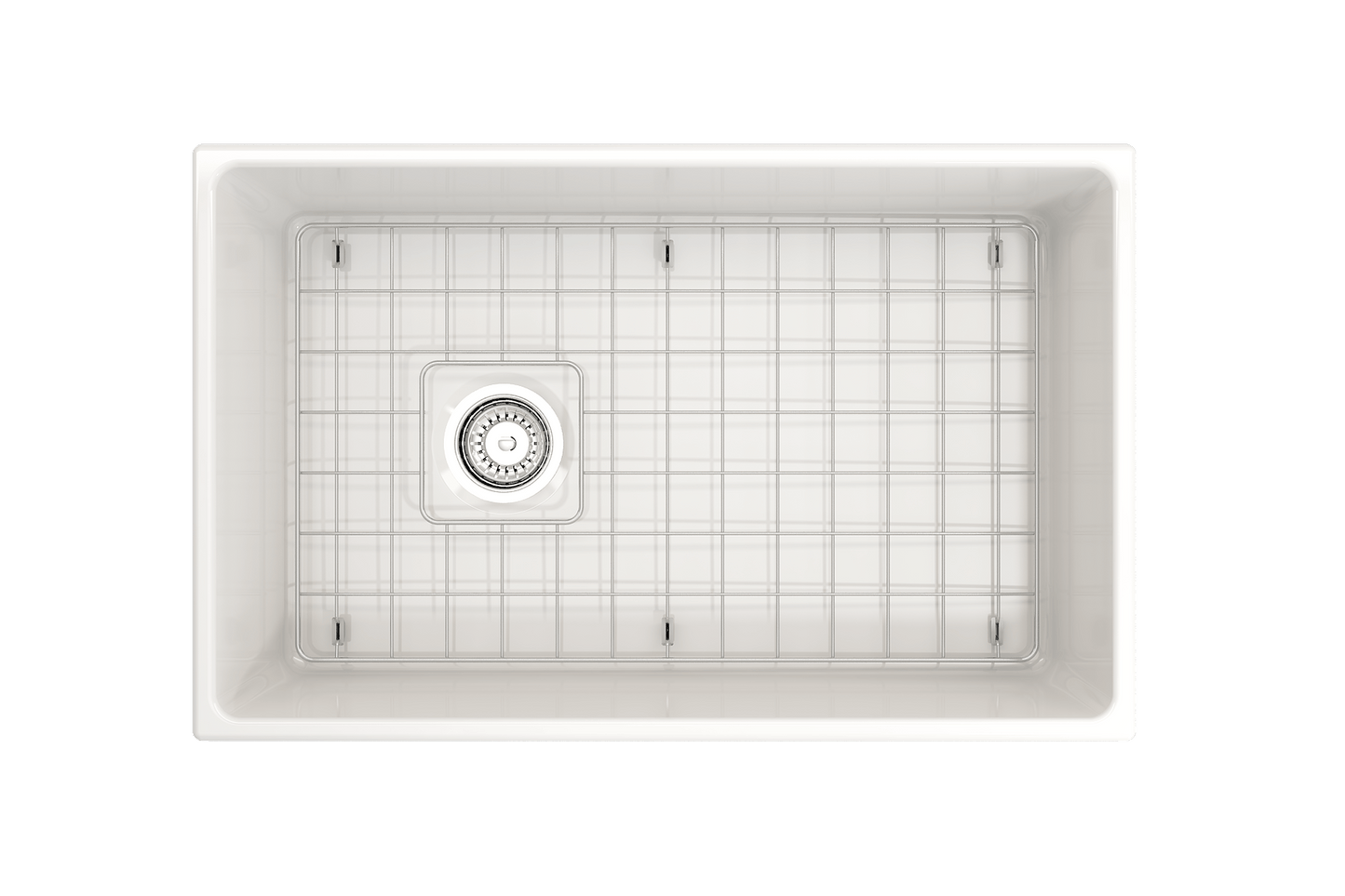 Vigneto Apron Front Fireclay 30" Single Bowl Kitchen Sink in White