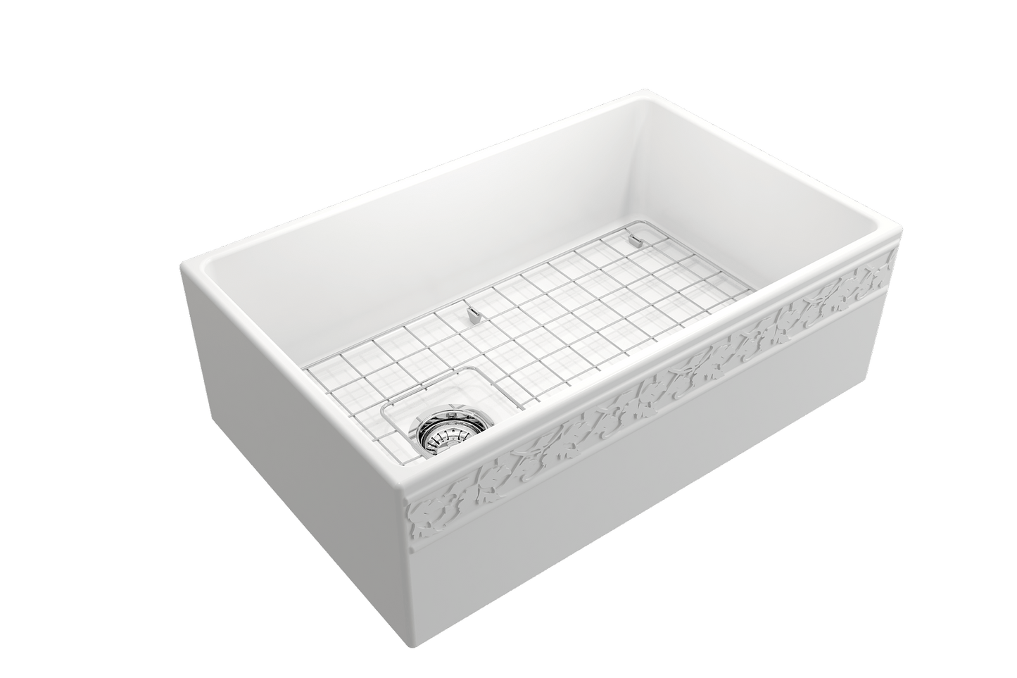 Vigneto Apron Front Fireclay 30" Single Bowl Kitchen Sink in Matte White