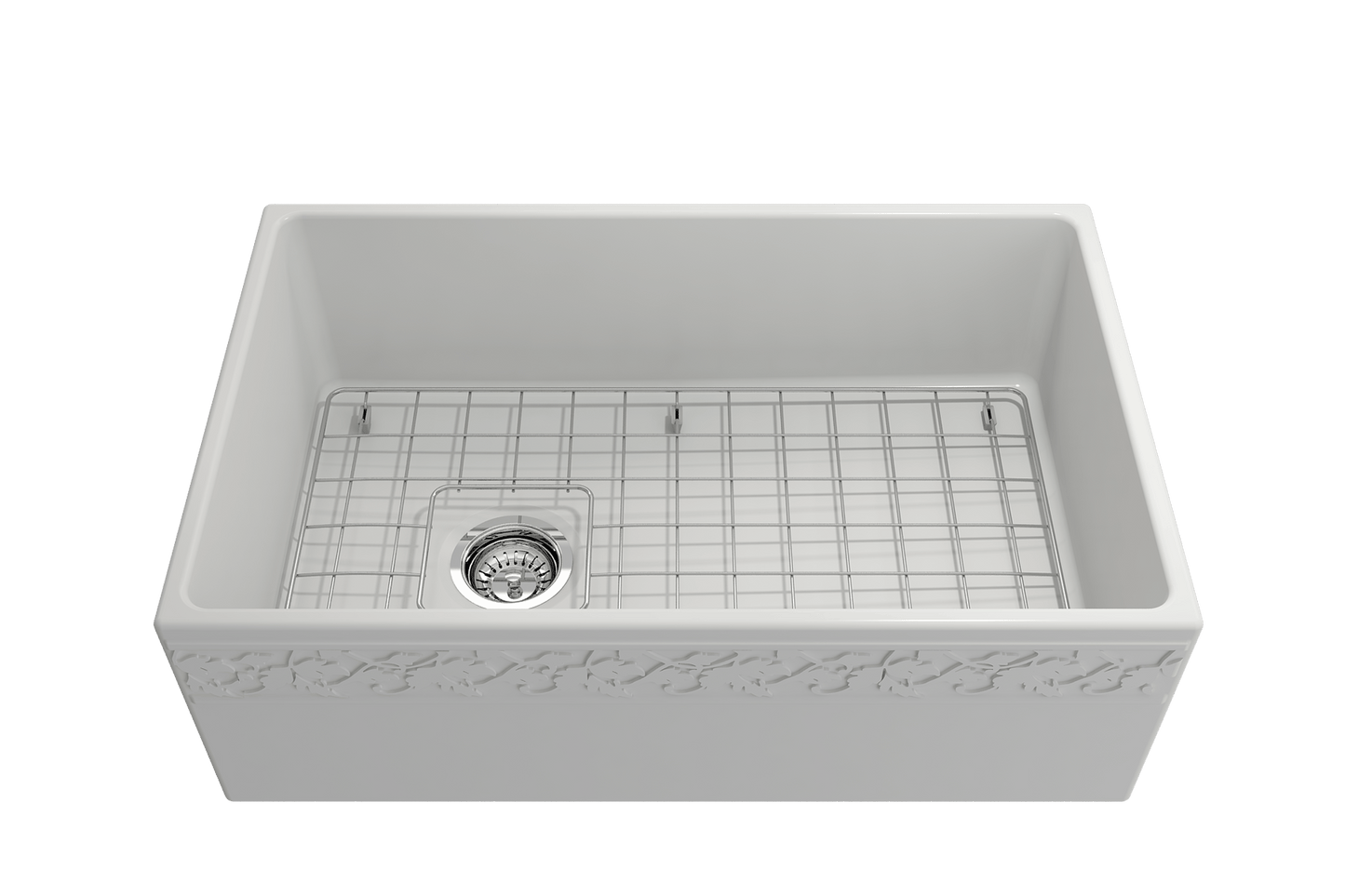 Vigneto Apron Front Fireclay 30" Single Bowl Kitchen Sink in Matte White