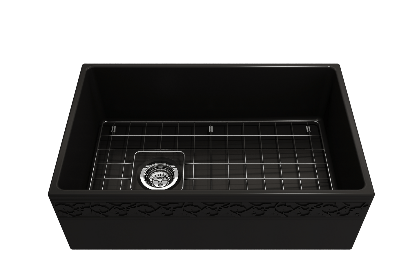 Vigneto Apron Front Fireclay 30" Single Bowl Kitchen Sink in Matte Black