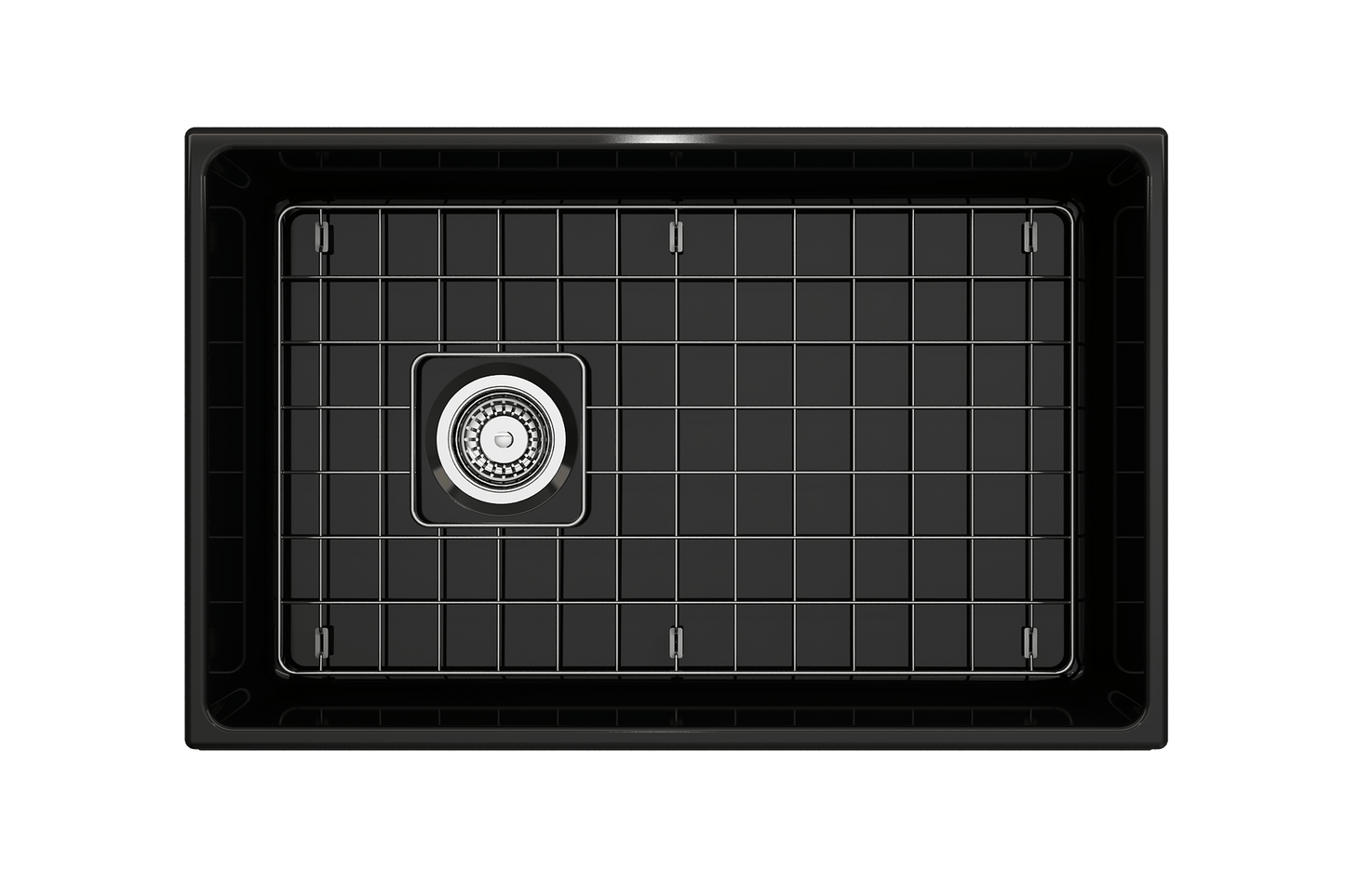 Vigneto Apron Front Fireclay 30" Single Bowl Kitchen Sink in Black