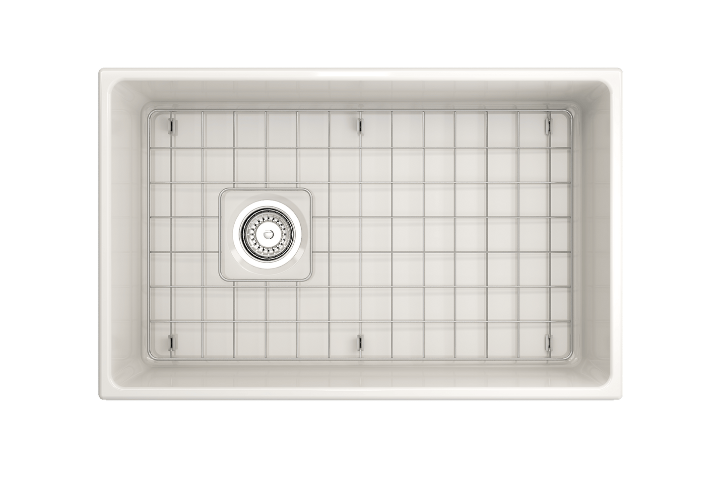 Vigneto Apron Front Fireclay 30" Single Bowl Kitchen Sink in Biscuit
