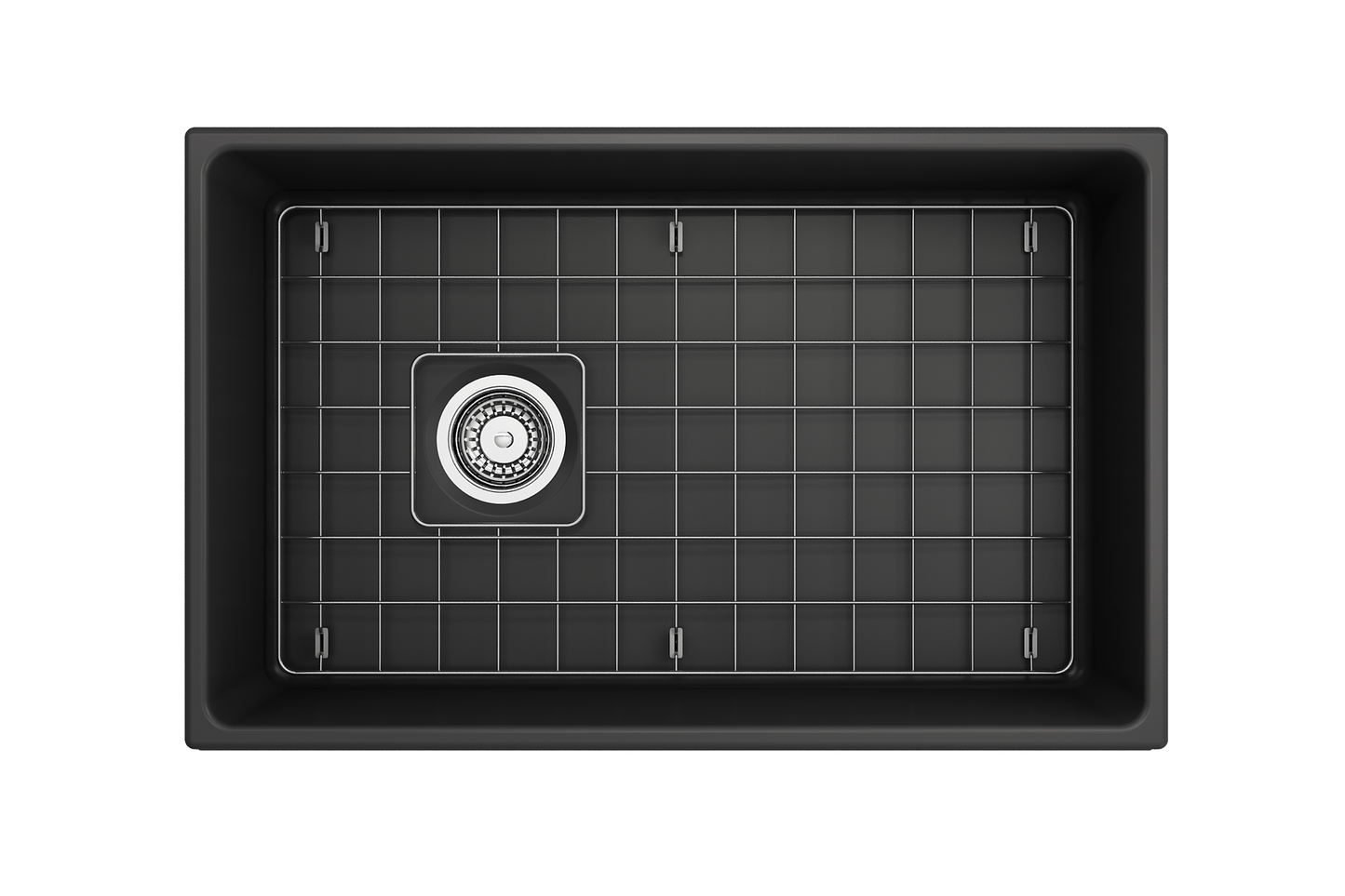 Vigneto Apron Front Fireclay 30" Single Bowl Kitchen Sink in Matte Dark Gray