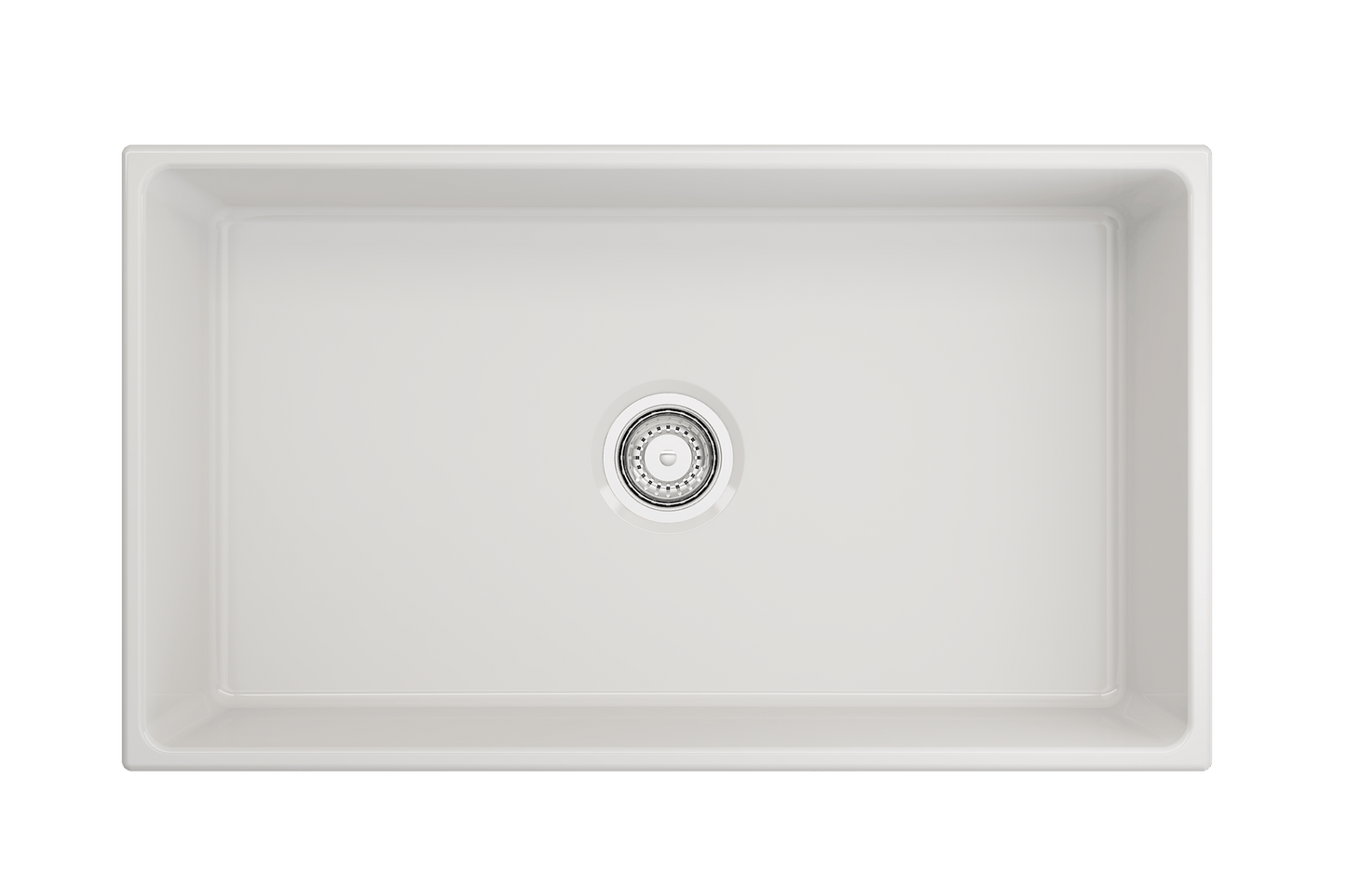 Contempo Apron Front Fireclay 33" Single Bowl Kitchen Sink in White