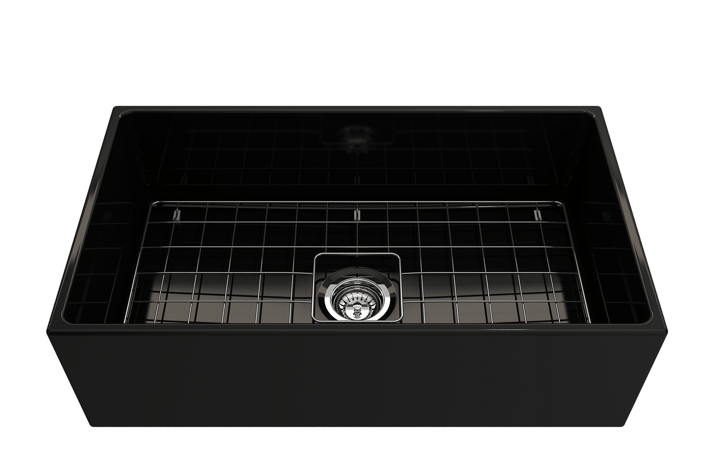 Contempo Apron Front Fireclay 33" Single Bowl Kitchen Sink in Black