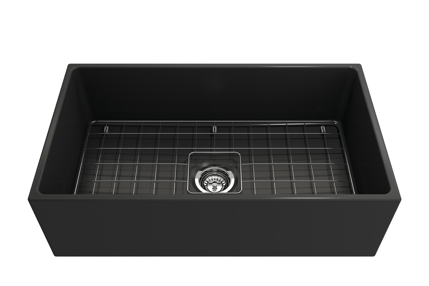 Contempo Apron Front Fireclay 33" Single Bowl Kitchen Sink in Matte Dark Gray