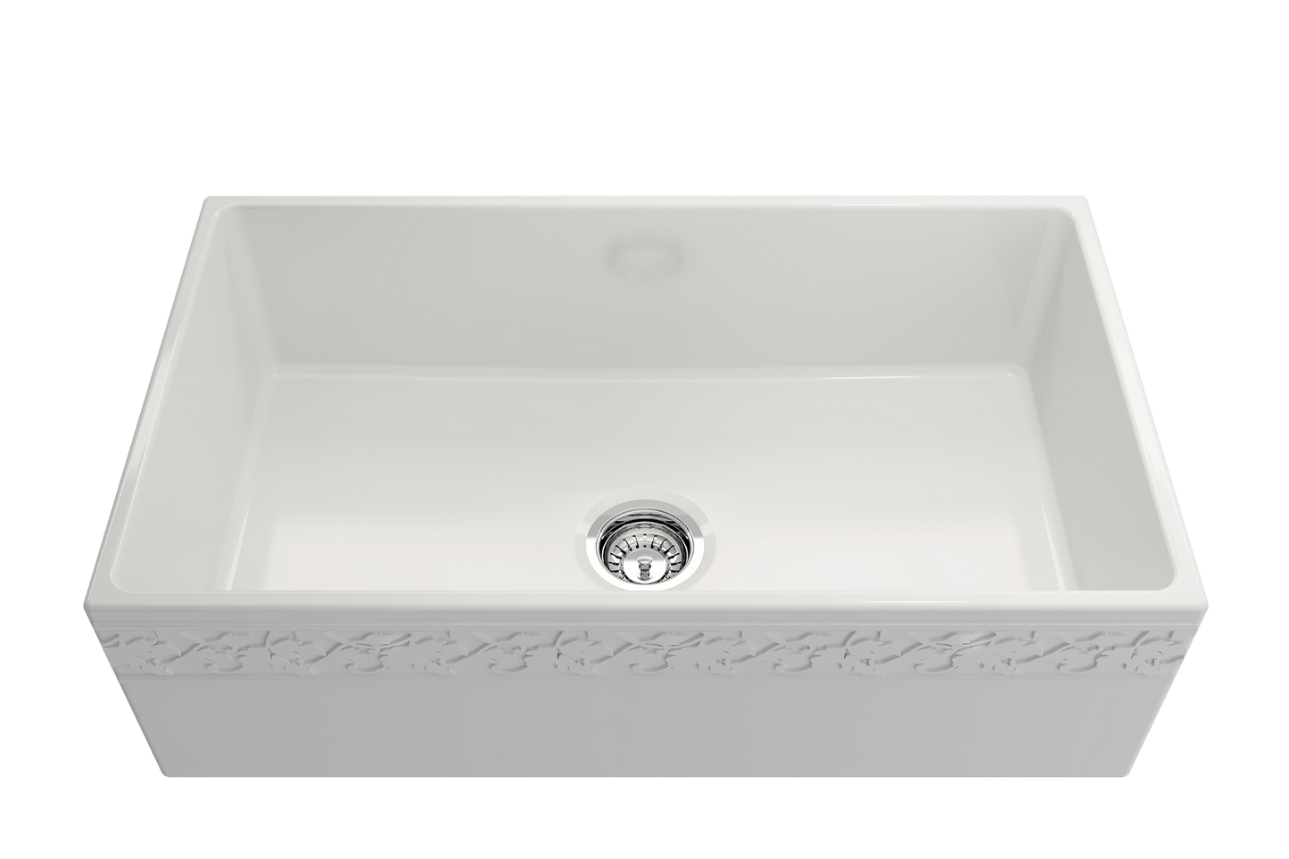 Vigneto Apron Front Fireclay 33" Single Bowl Kitchen Sink in White