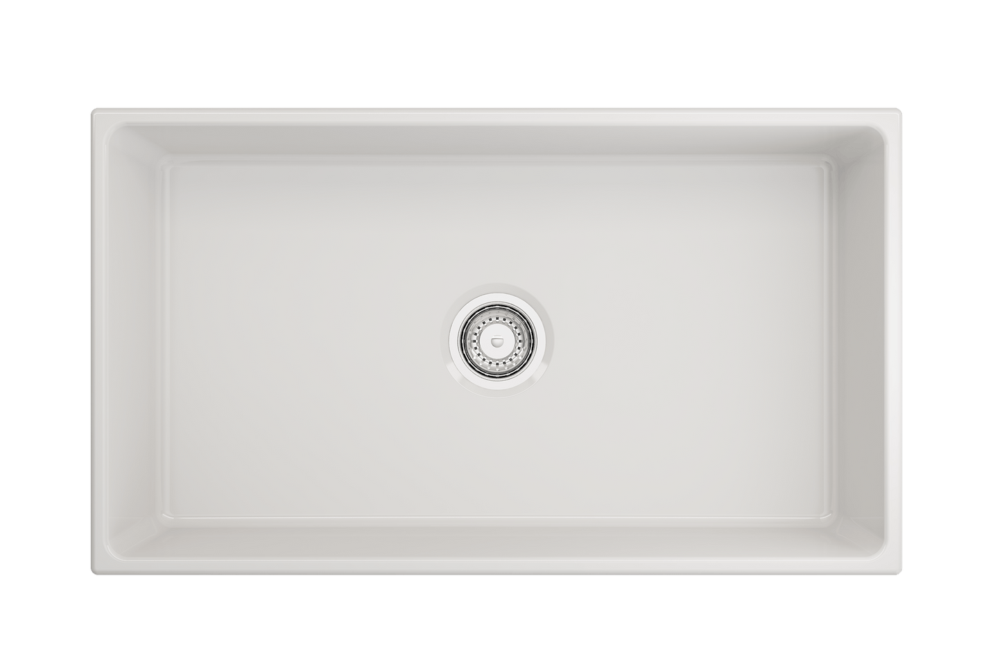 Vigneto Apron Front Fireclay 33" Single Bowl Kitchen Sink in White