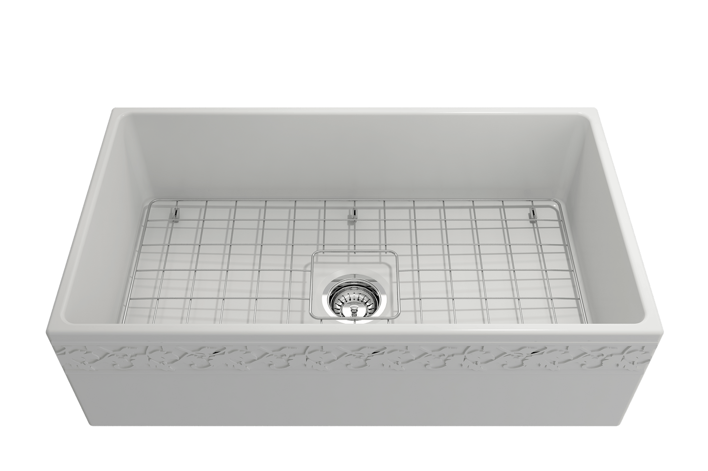 Vigneto Apron Front Fireclay 33" Single Bowl Kitchen Sink in Matte White