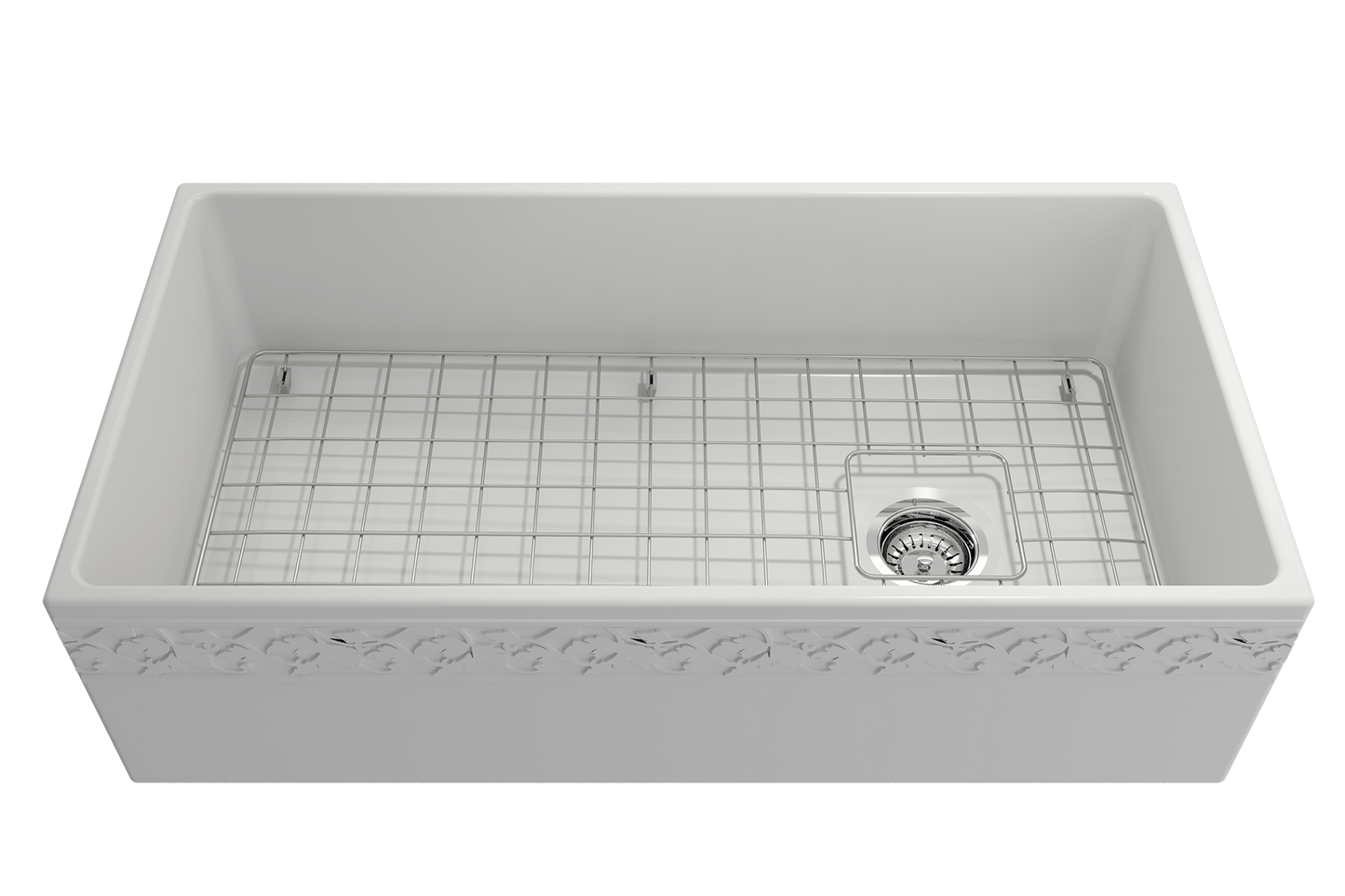 Vigneto Apron Front Fireclay 36" Single Bowl Kitchen Sink in Matte White