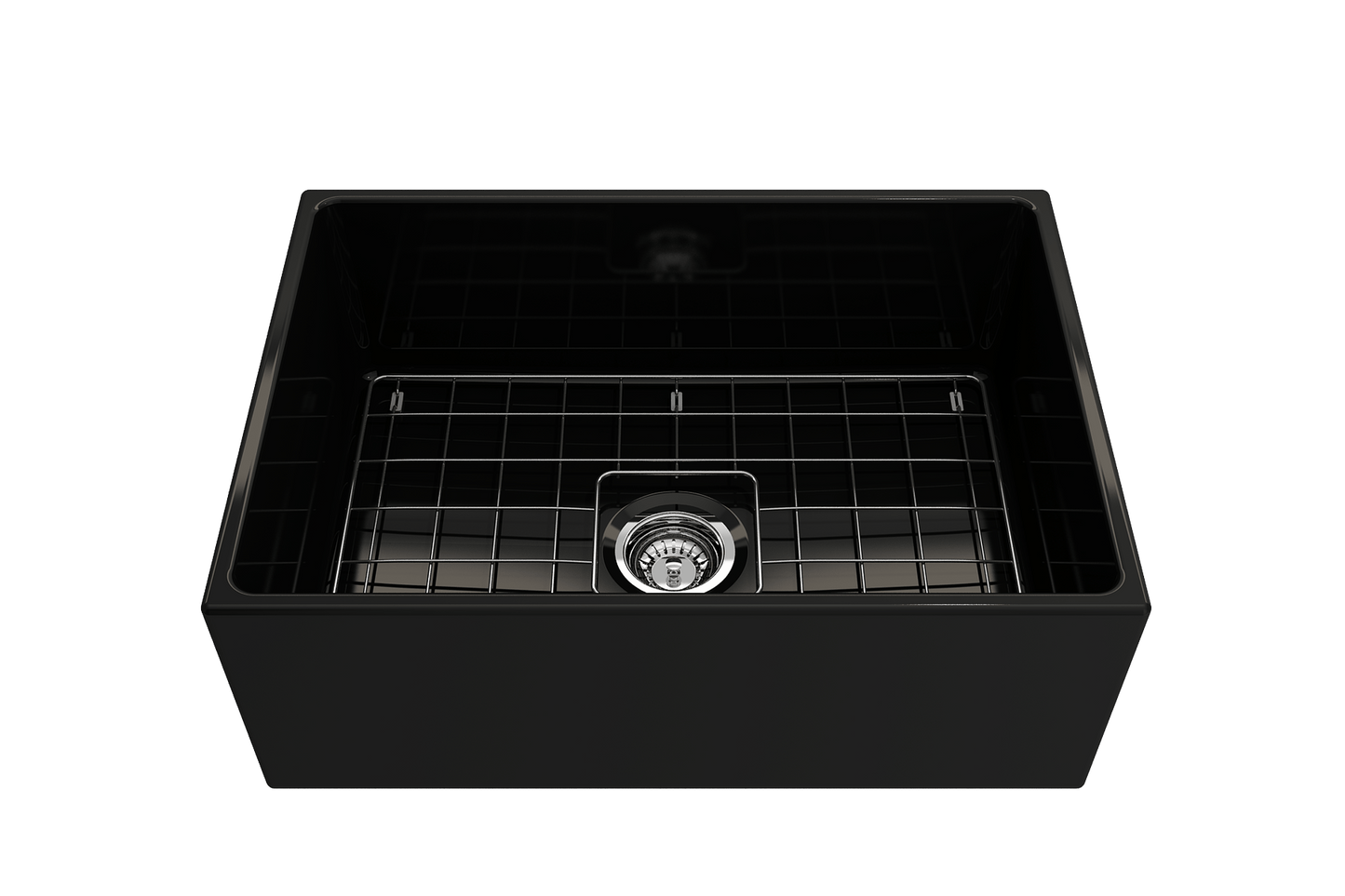 Contempo Apron Front Fireclay 27" Single Bowl Kitchen Sink in Black