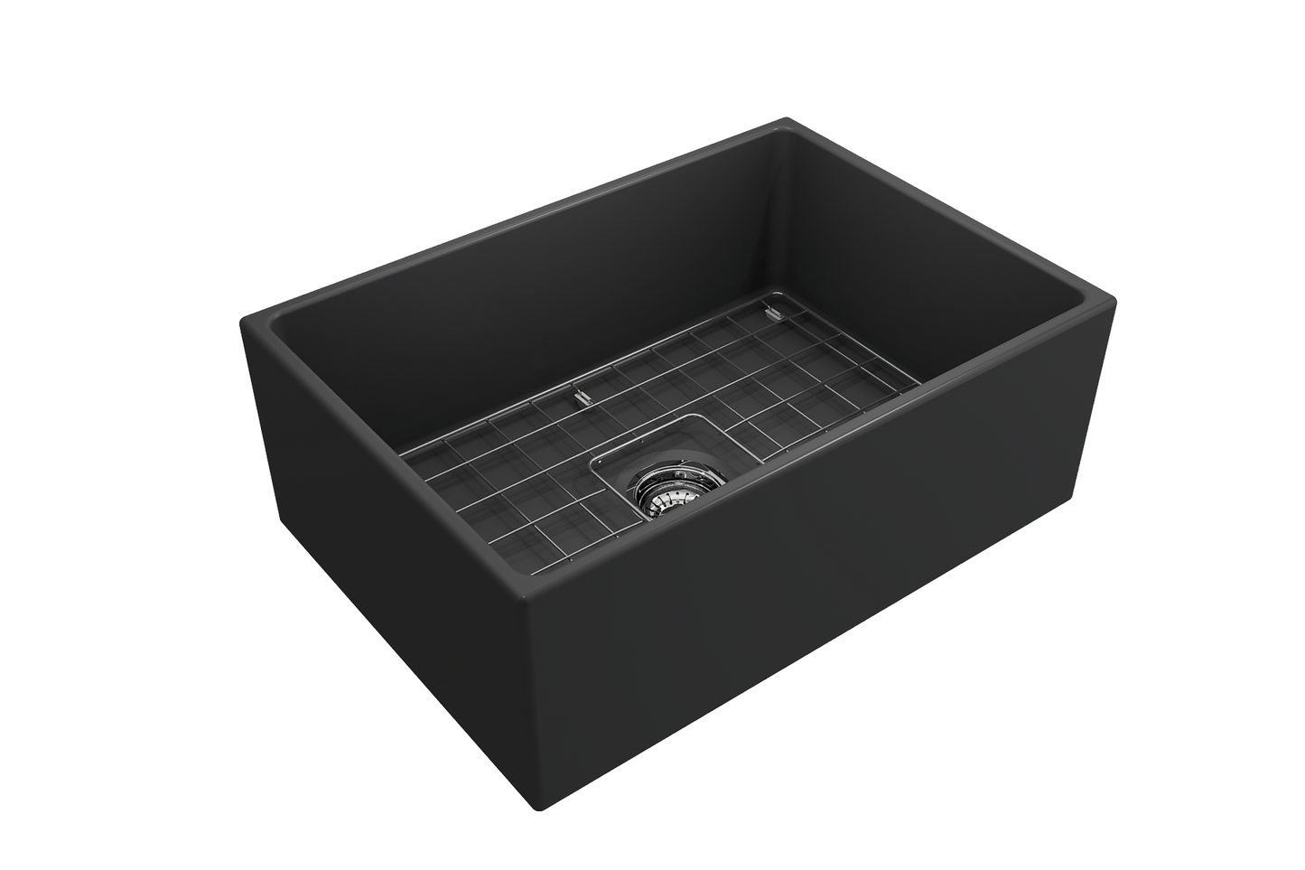 Contempo Apron Front Fireclay 27" Single Bowl Kitchen Sink in Matte Dark Gray