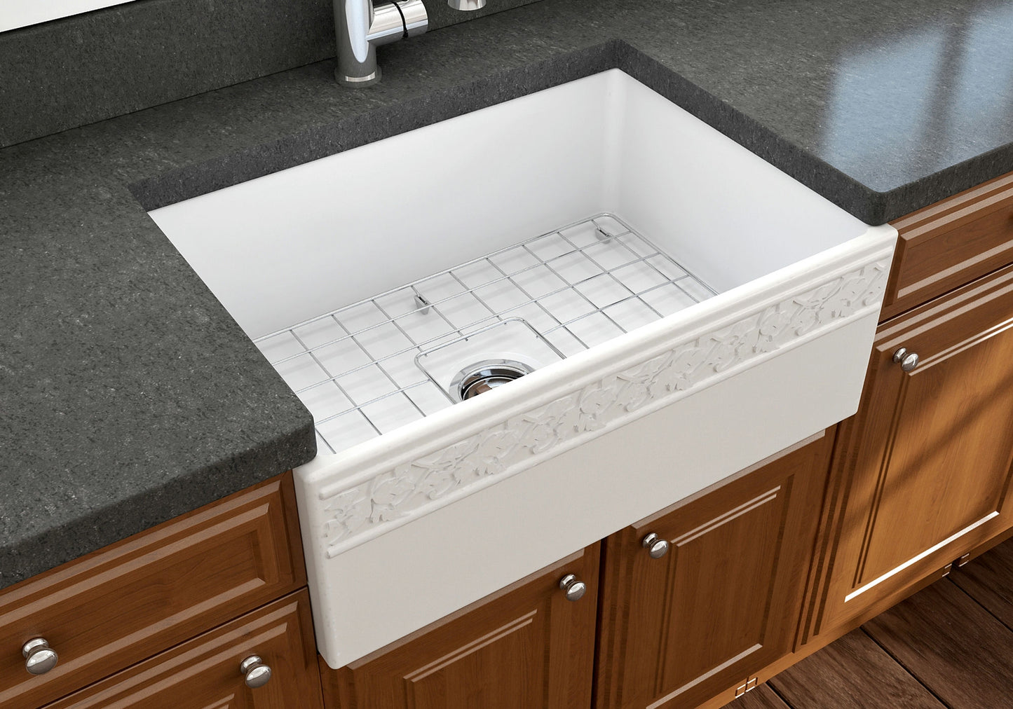 Vigneto Apron Front Fireclay 27" Single Bowl Kitchen Sink in Matte White