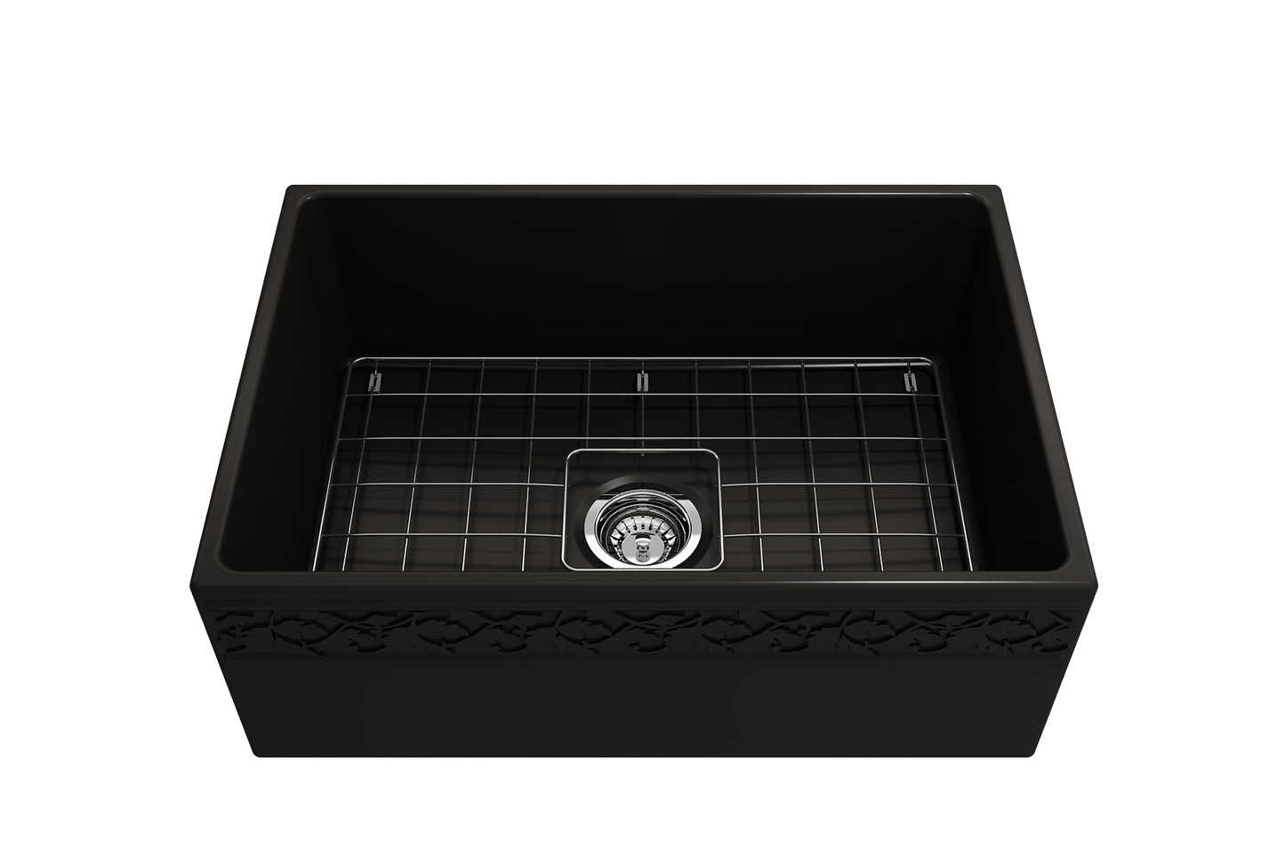 Vigneto Apron Front Fireclay 27" Single Bowl Kitchen Sink in Matte Black