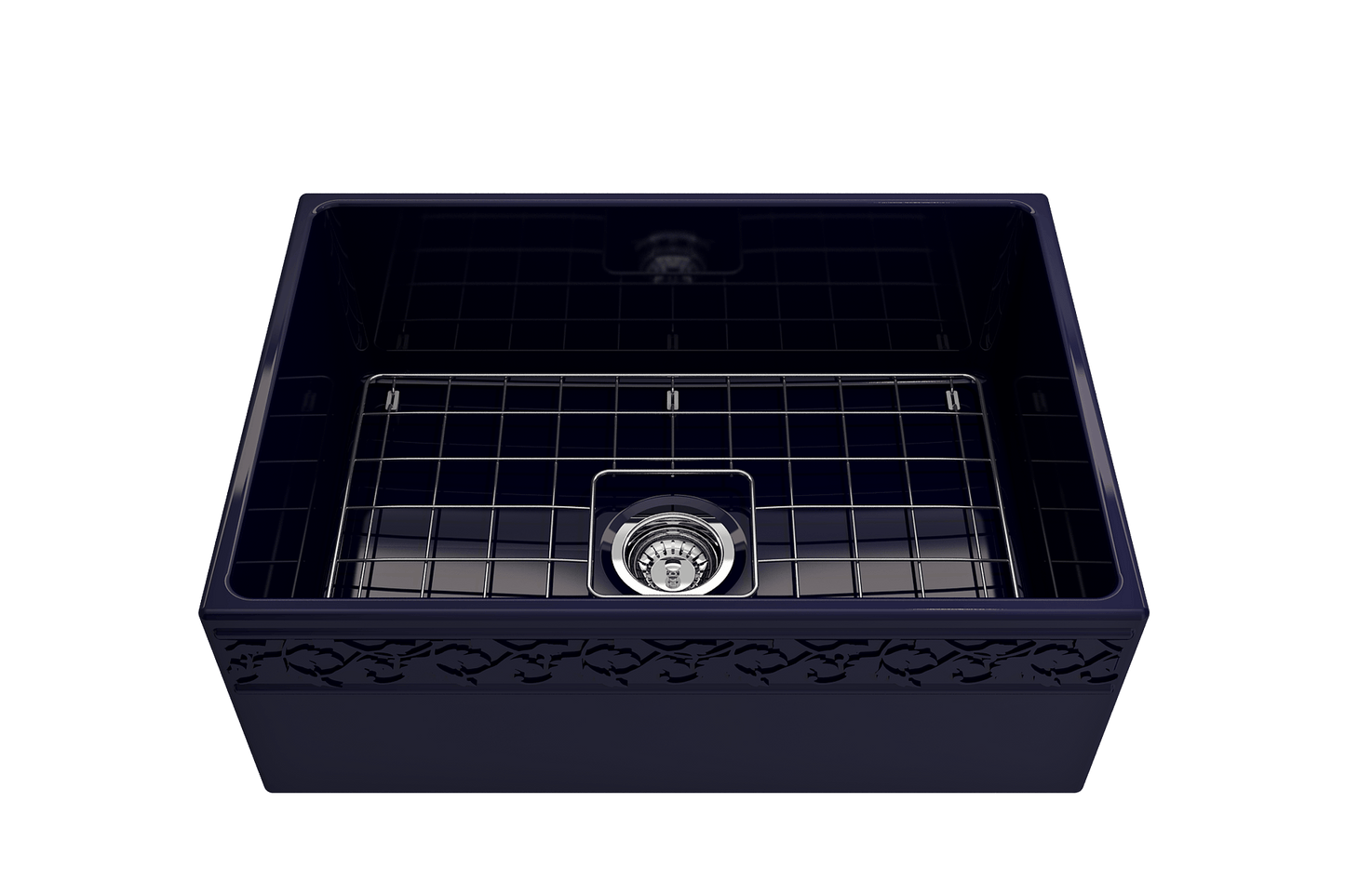 Vigneto Apron Front Fireclay 27" Single Bowl Kitchen Sink in Sapphire Blue
