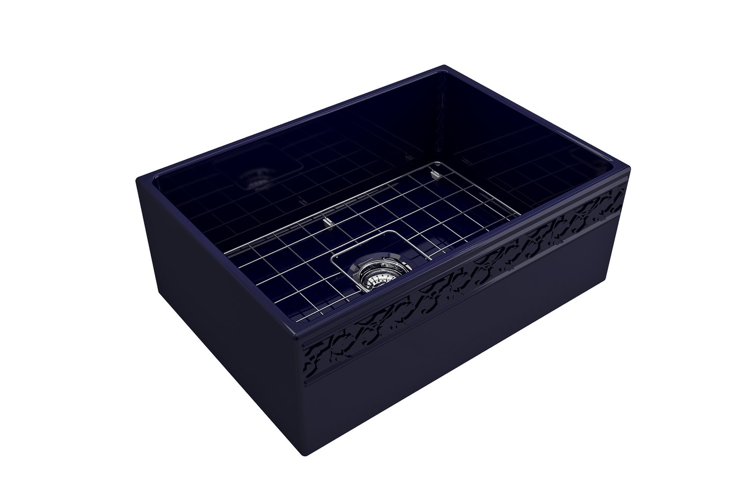 Vigneto Apron Front Fireclay 27" Single Bowl Kitchen Sink in Sapphire Blue