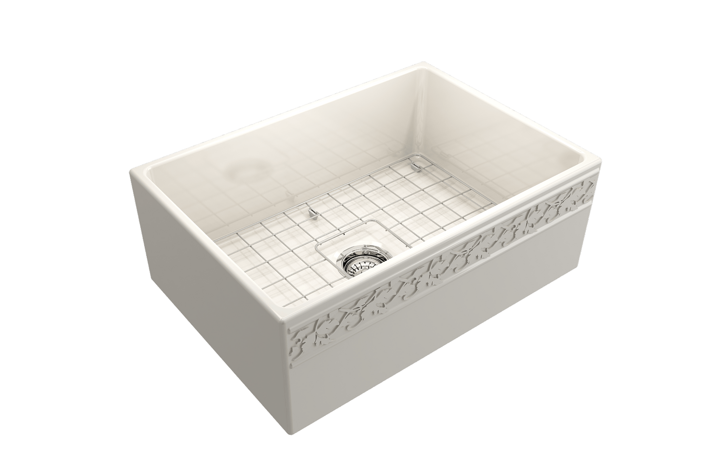 Vigneto Apron Front Fireclay 27" Single Bowl Kitchen Sink in Biscuit